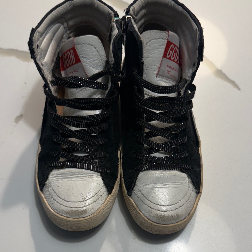 Golden Goose Kids Black And White Sneakers